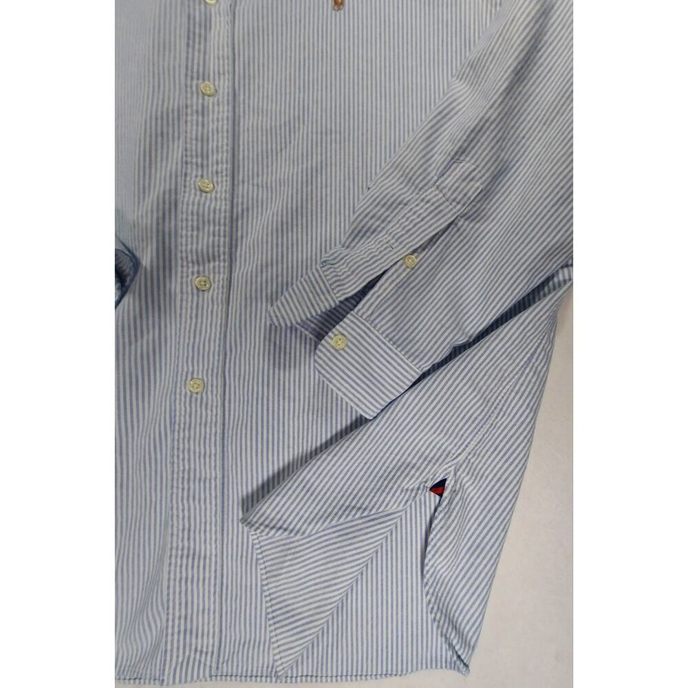 RALPH LAUREN Mens Blue Striped Cotton Button-Down Classic Fit Shirt Sz 2XL Pony - Picture 4 of 8
